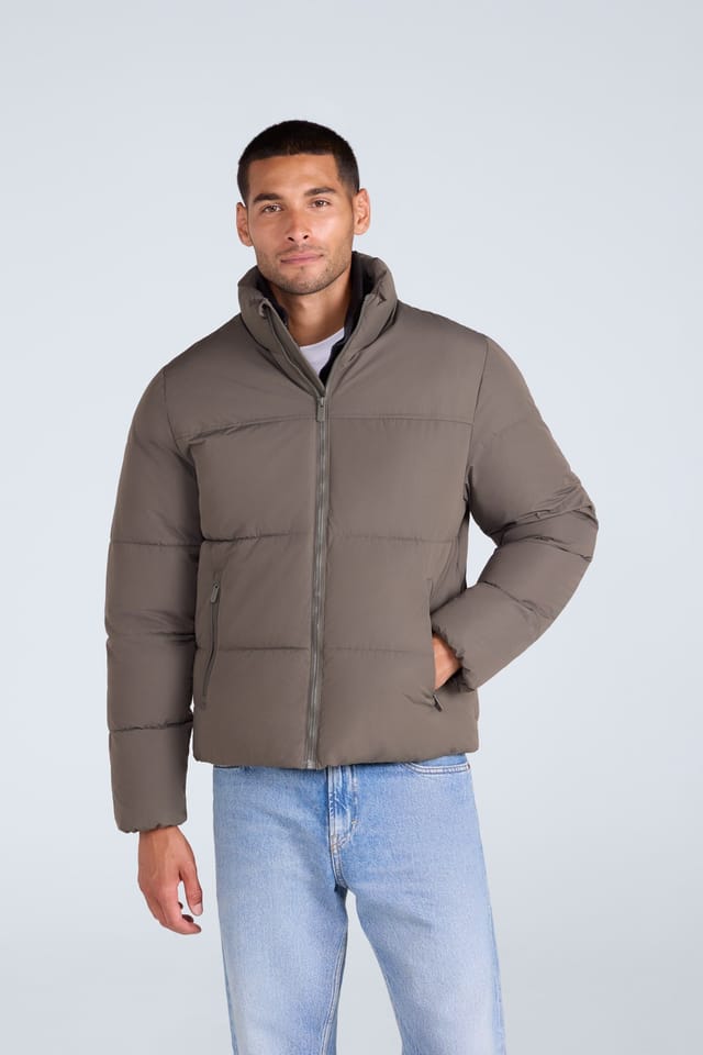 Animal Animal Men's 'Volt' Water Resistant PFC Free Elasticated Cuffs & Hem Padded Jacket in Olive - 2