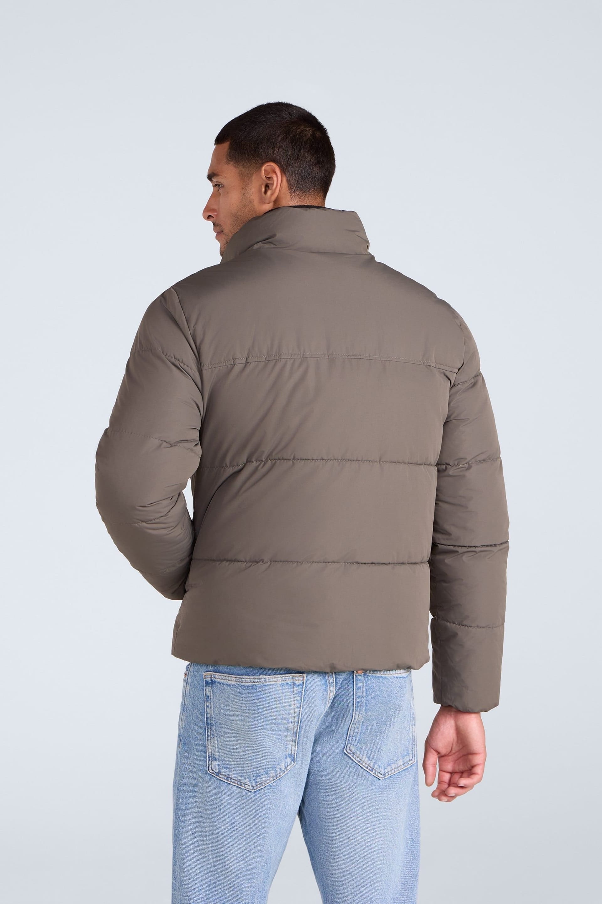 Animal Animal Men's 'Volt' Water Resistant PFC Free Elasticated Cuffs & Hem Padded Jacket in Olive - 4