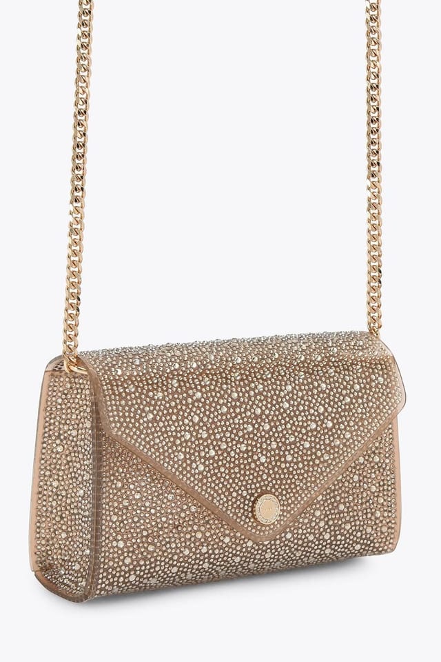 Carvela Carvela Women's 'Positano Vinyl Clutch' Bag in Bronze - 2
