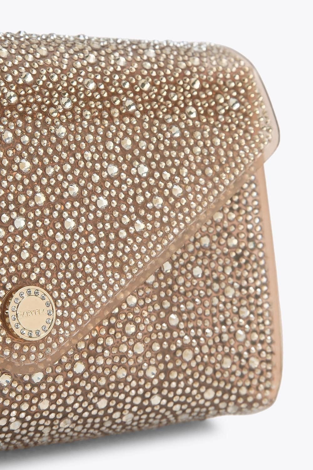 Carvela Carvela Women's 'Positano Vinyl Clutch' Bag in Bronze - 4