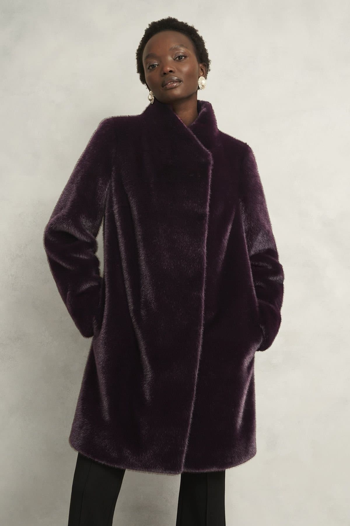 Hobbs London Hobbs London Women's Tarini Coat in Wine