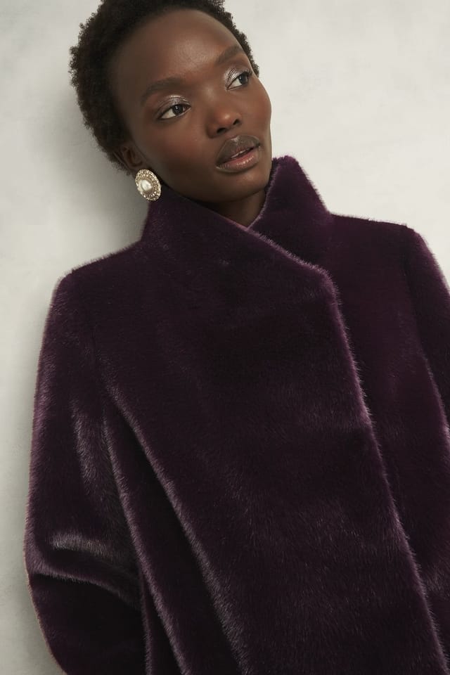 Hobbs London Hobbs London Women's Tarini Coat in Wine - 3