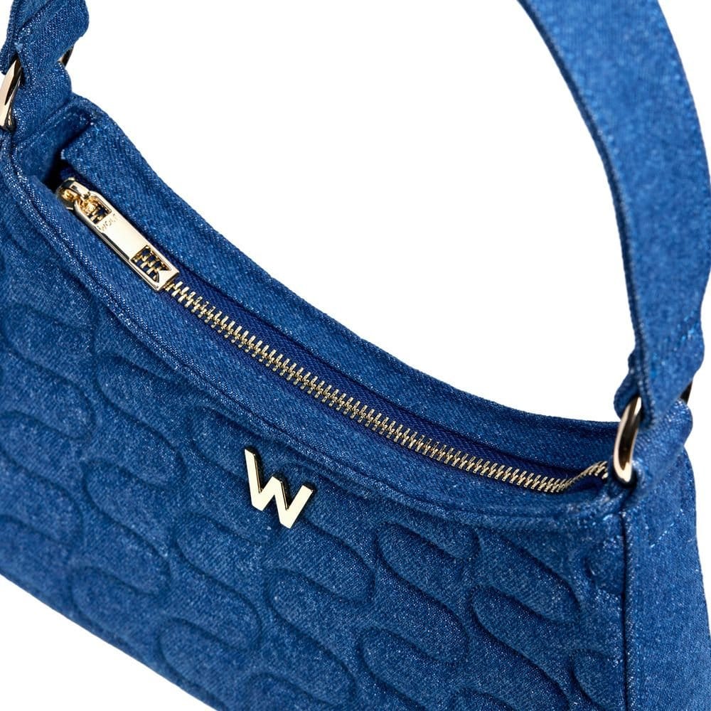 Wolf WOLF Women's Mimi Swirl Shoulder Bag with Scarf in Mid Blue - 4