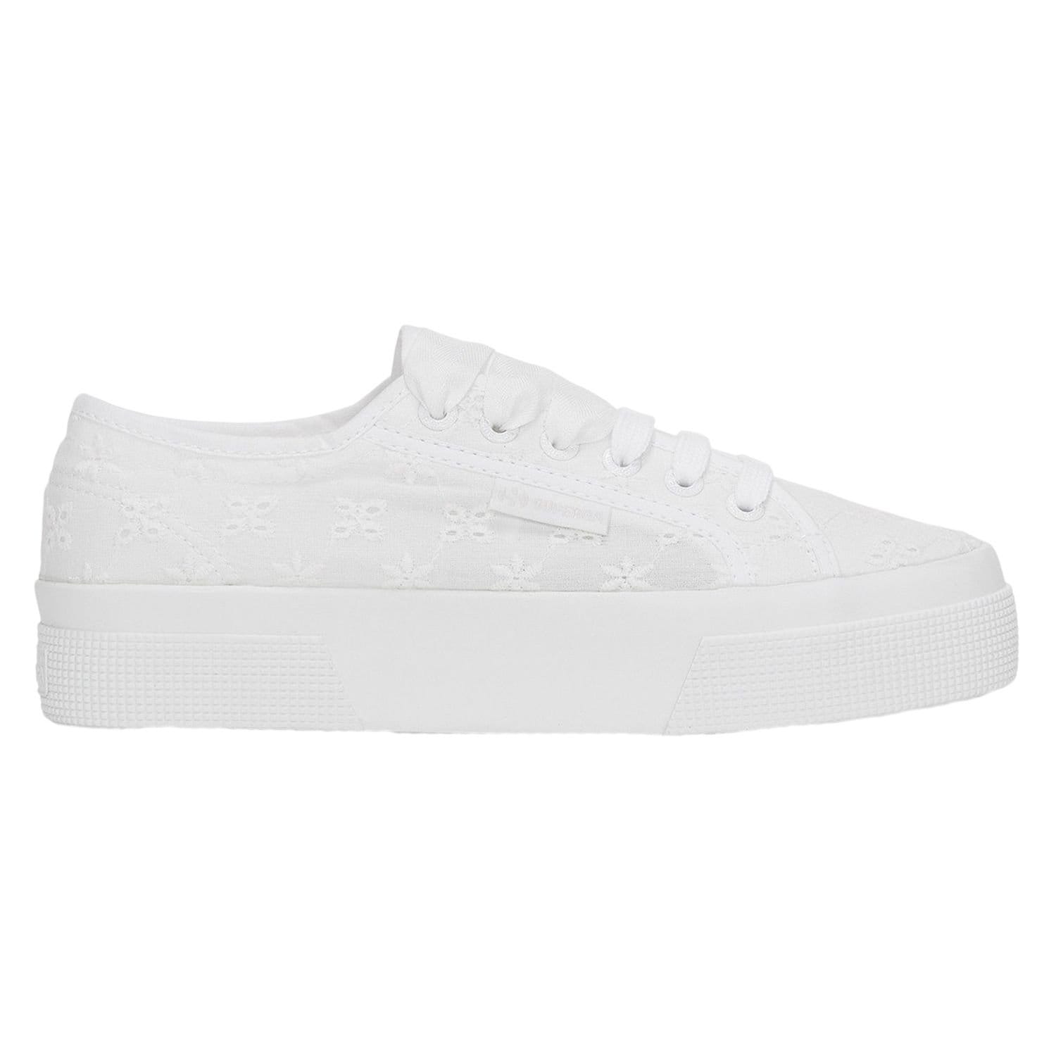 Superga Superga Women's 2740 Sangallo Flower Trainers in White - 4