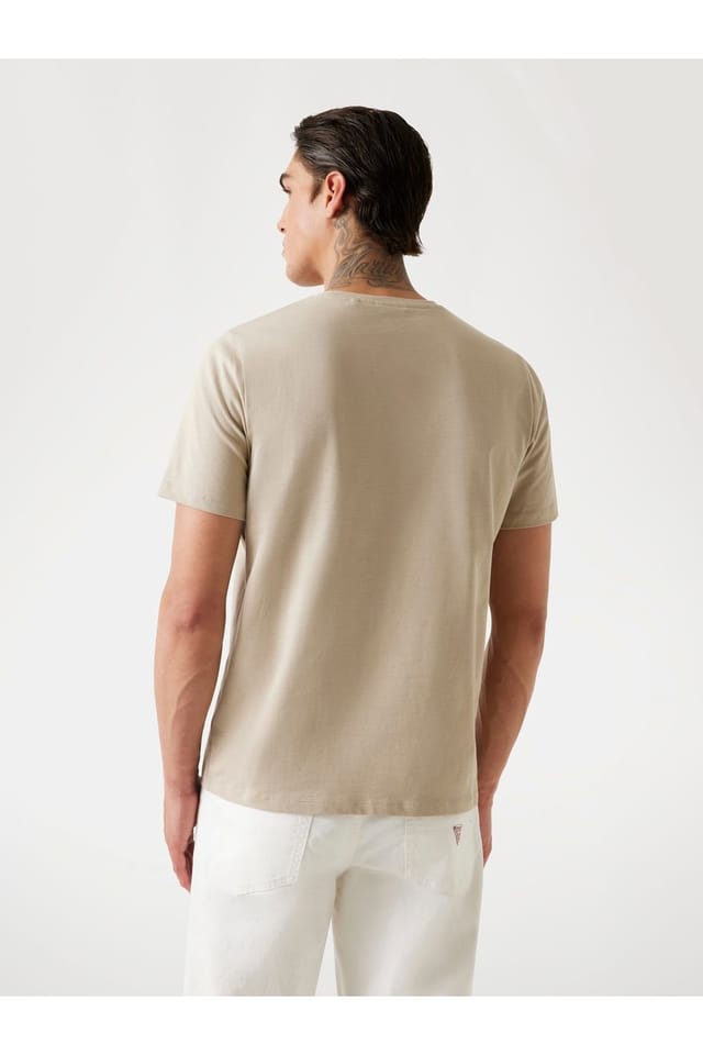 Guess Guess Men's Crew Neck Patch Tee Logo Stone - 3
