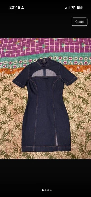Topshop Topshop key hole denim dress