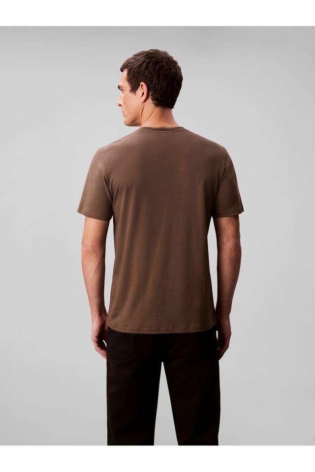 Calvin Klein Calvin Klein Men's Ss Supima Chest Emb Crewneck Tee Grey - 2