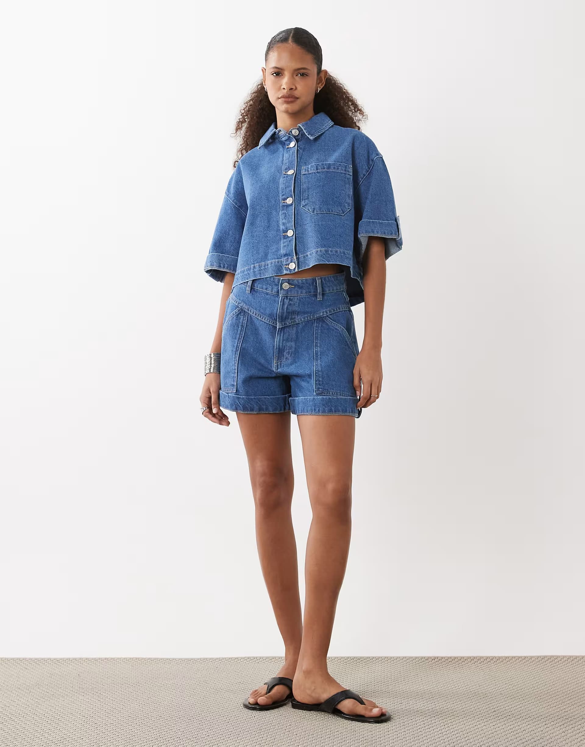 ASOS Denim boxy shirt co-ord