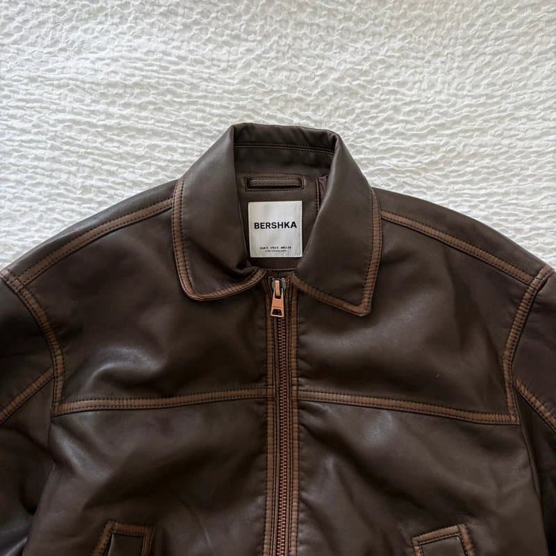 Bershka Bershka brown faux leather