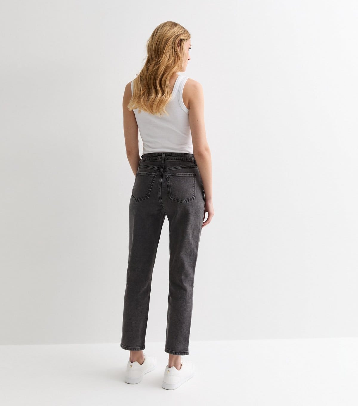 New Look Women's Dark Grey Ankle Grazing Hannah Straight Leg Jeans New Look - 4