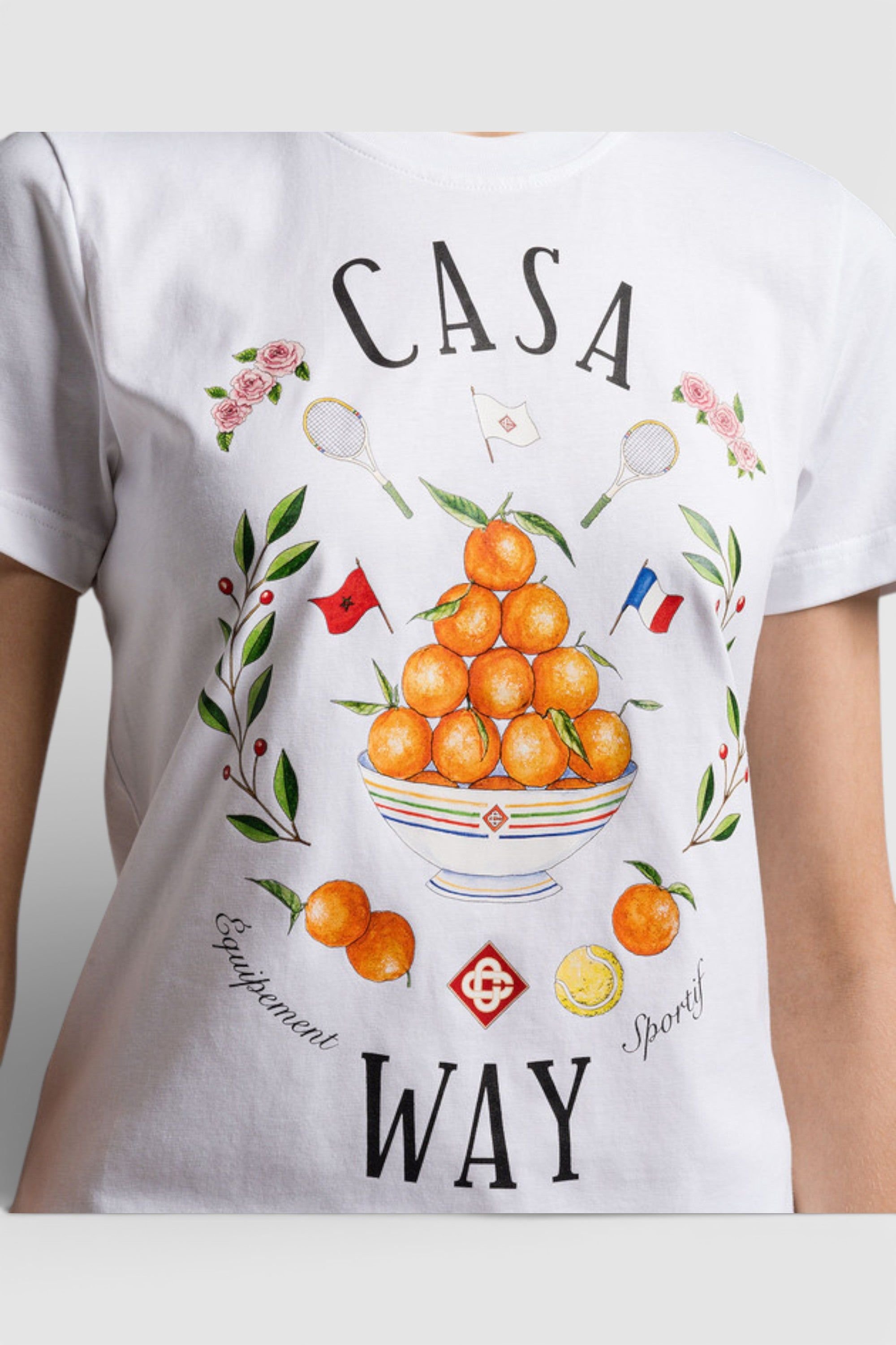 Casablanca Casablanca Women's Printed Fitted T-Shirt Casa Way White - 4