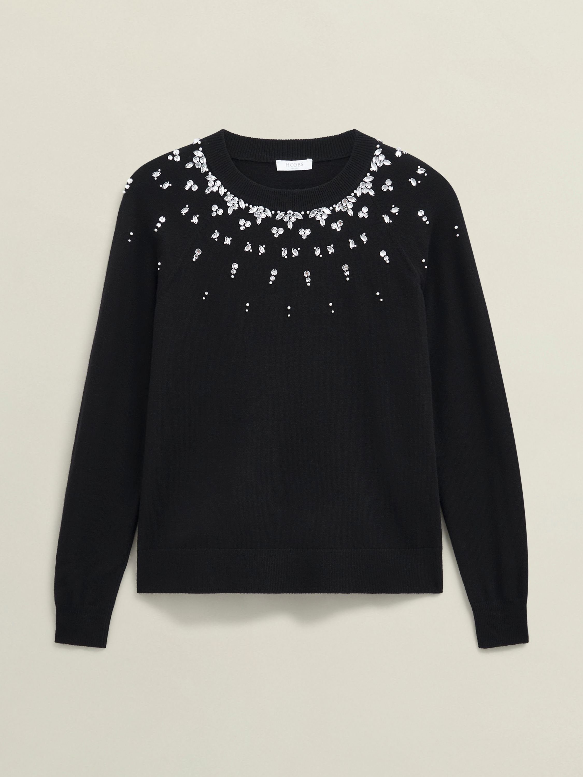 Hobbs London Hobbs London Women's Theodora Gem Jumper in Black - 2
