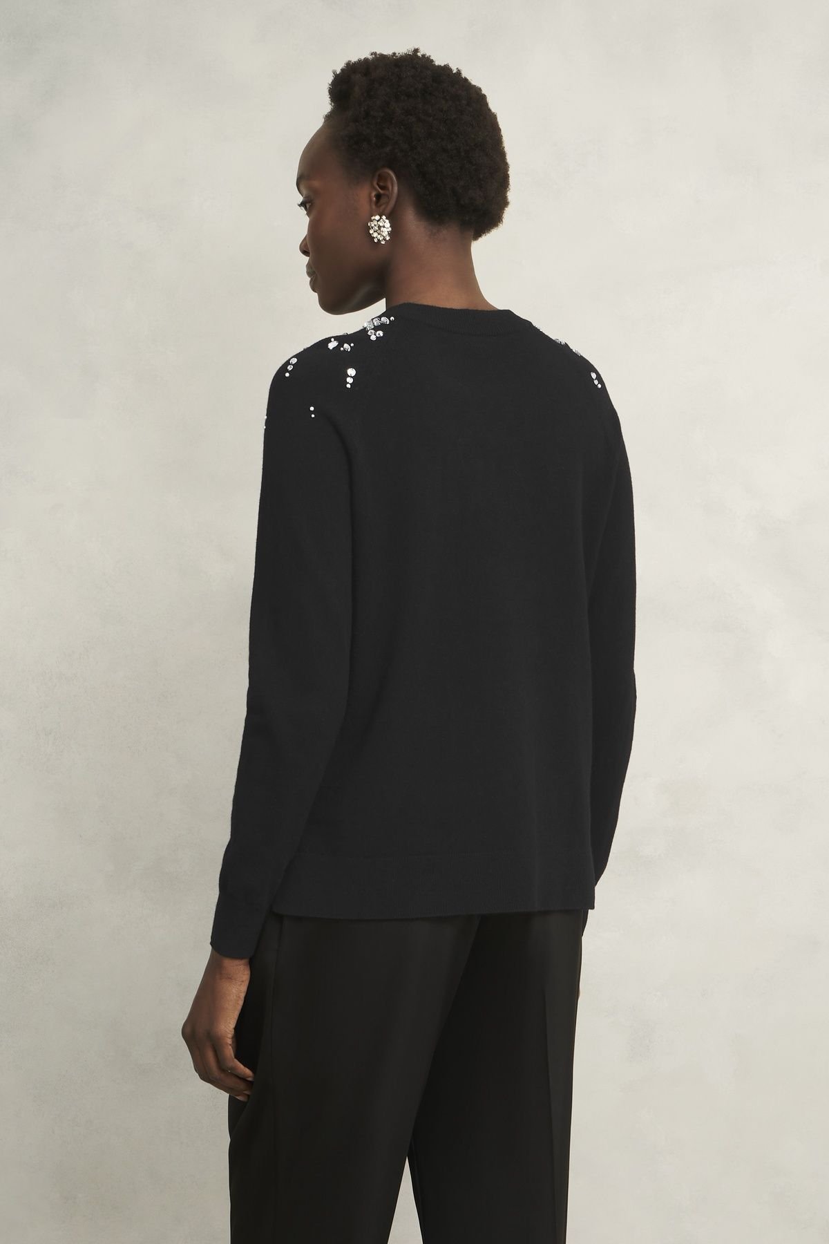 Hobbs London Hobbs London Women's Theodora Gem Jumper in Black - 4