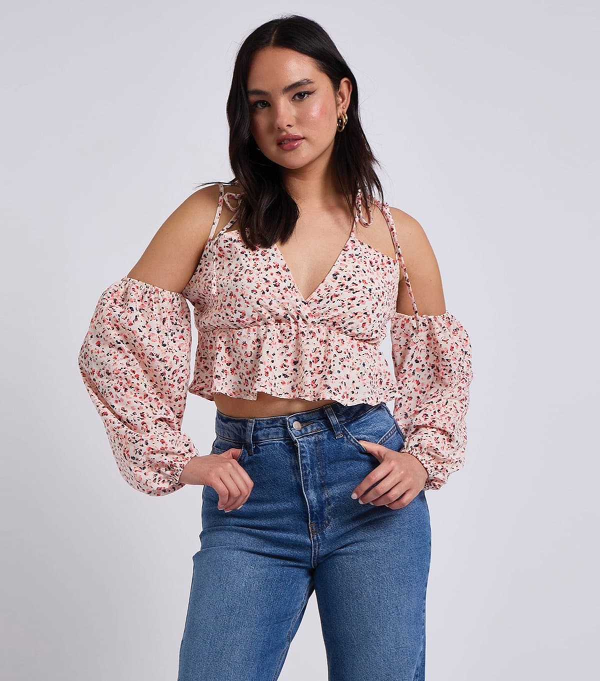 Urban Bliss Women's Pink Off The Shoulder Puff Sleeve Top Urban Bliss New Look