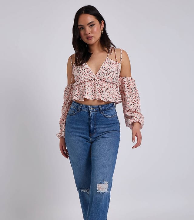 Urban Bliss Women's Pink Off The Shoulder Puff Sleeve Top Urban Bliss New Look - 3