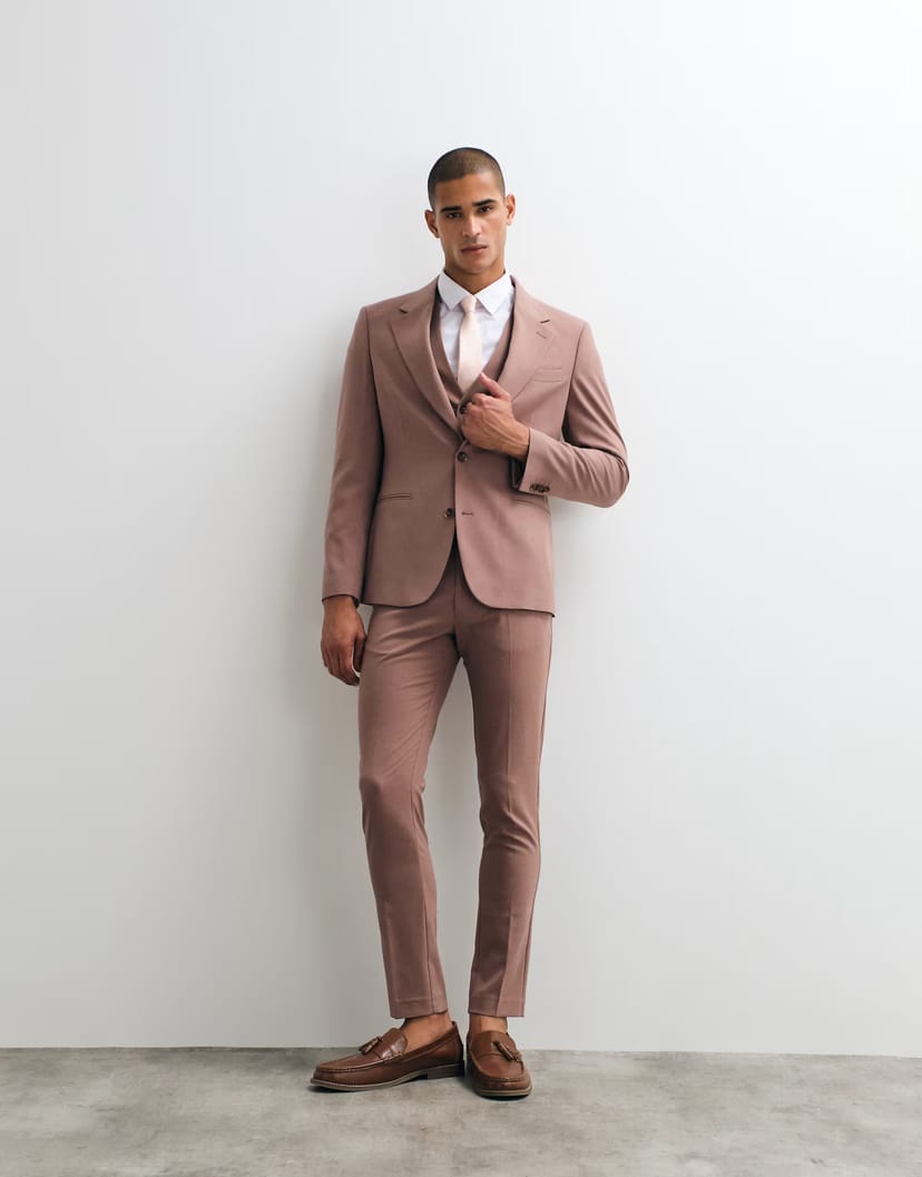 ASOS ASOS DESIGN skinny suit trousers in brown - 1
