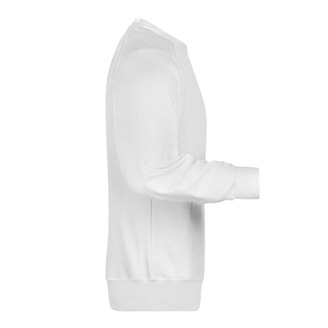 James and Nicholson James and Nicholson Men's Plain Sweatshirt in White - 3