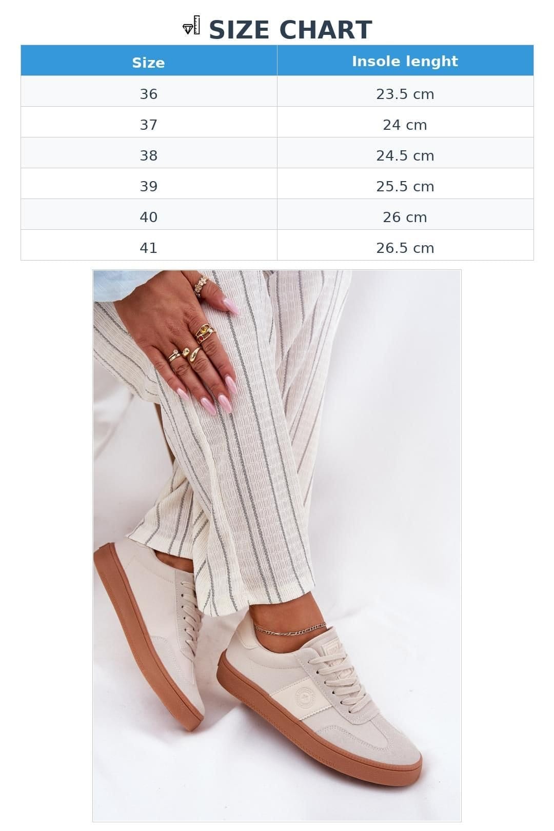 Love Lace Love Lace Women's Big Star Low Cut Fabric & Suede Sneakers for Daily Comfort in Beige - 4