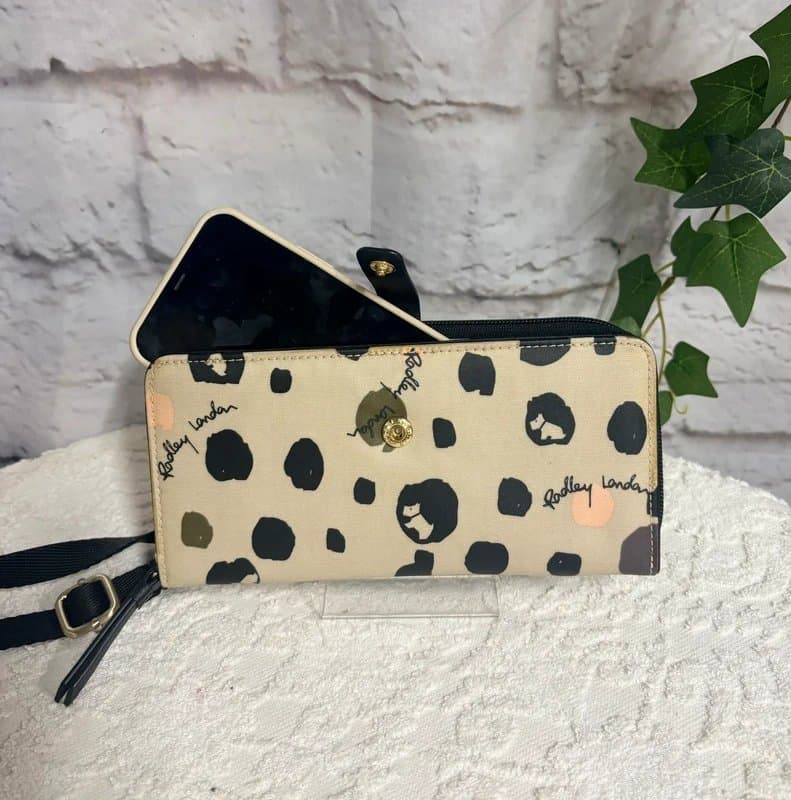 Radley Radley Coated Cotton “Bubble Dog” Crossbody phone Purse - Used Once!