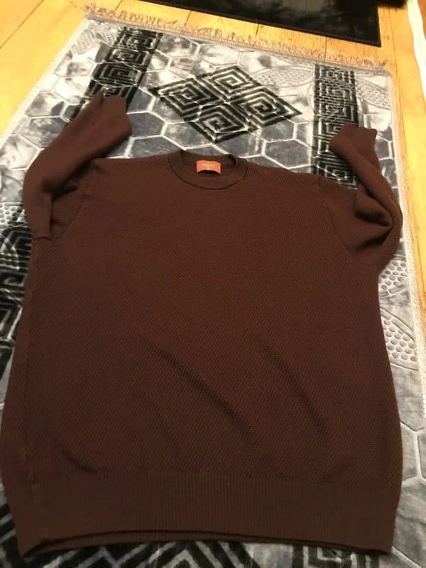 Marks & Spencer Mens size L knit crew neck winter knit jumper Marino mix Marks and Spencer