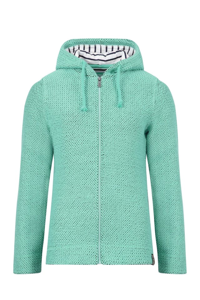 Weird Fish Weird Fish Women's Chicoa Full Zip Macaroni Hoodie in Light Green - 2