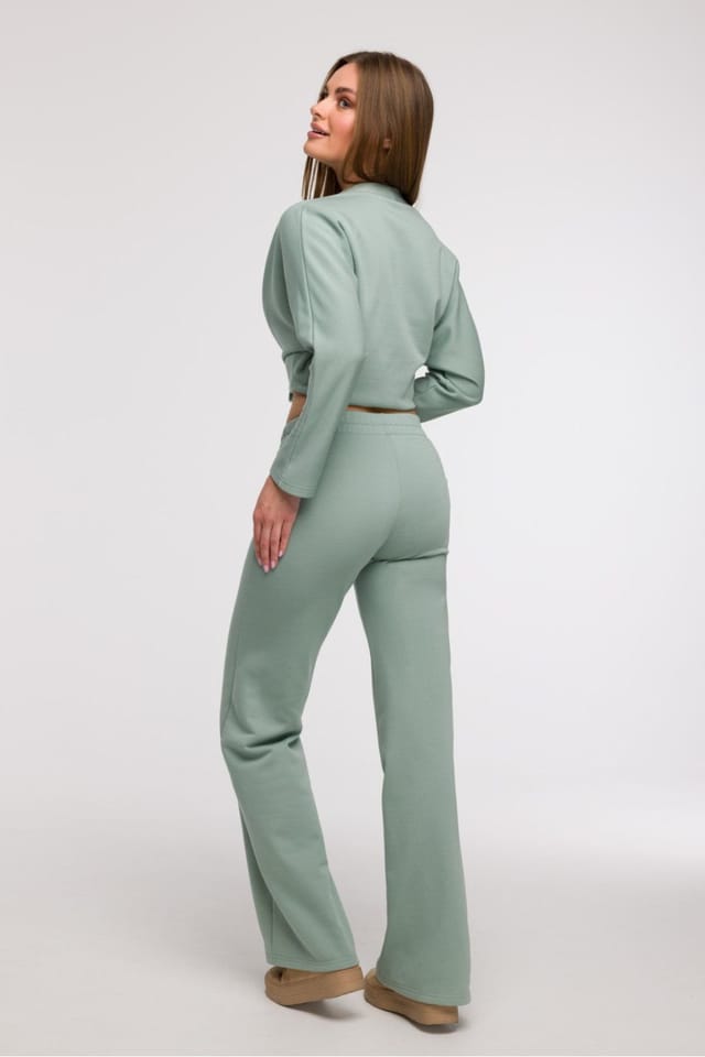 Love Lace Love Lace Women's Wide Leg Sweatpants Tracksuit Trousers Style 211510 in Green - 2