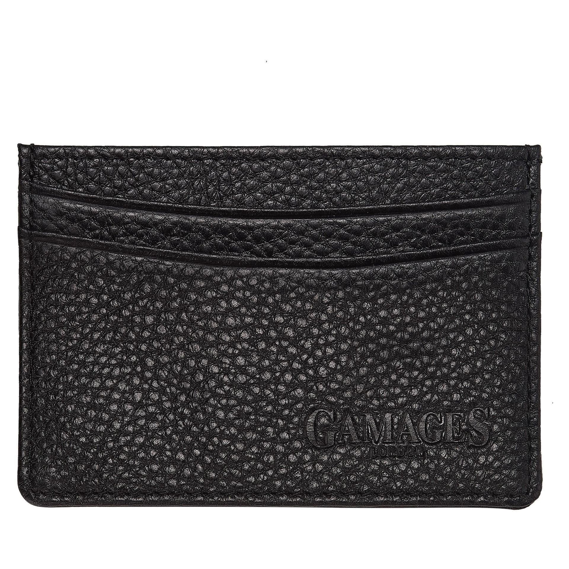 Gamages of London Gamages of London Men's Luxury Leather Credit Card Holder in Black