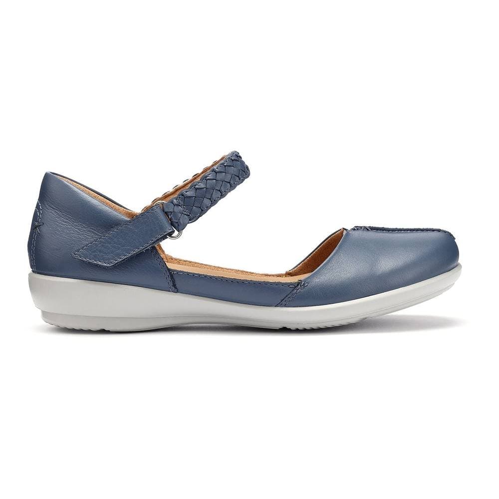 Hotter Hotter Women's Extra Wide 'Lake' Mary Janes in Mid Blue