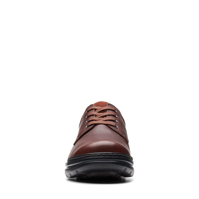 Clarks Clarks Men's Rockie Walk GORE-TEX Dark Tan Leather Derby Shoes in Brown - 3