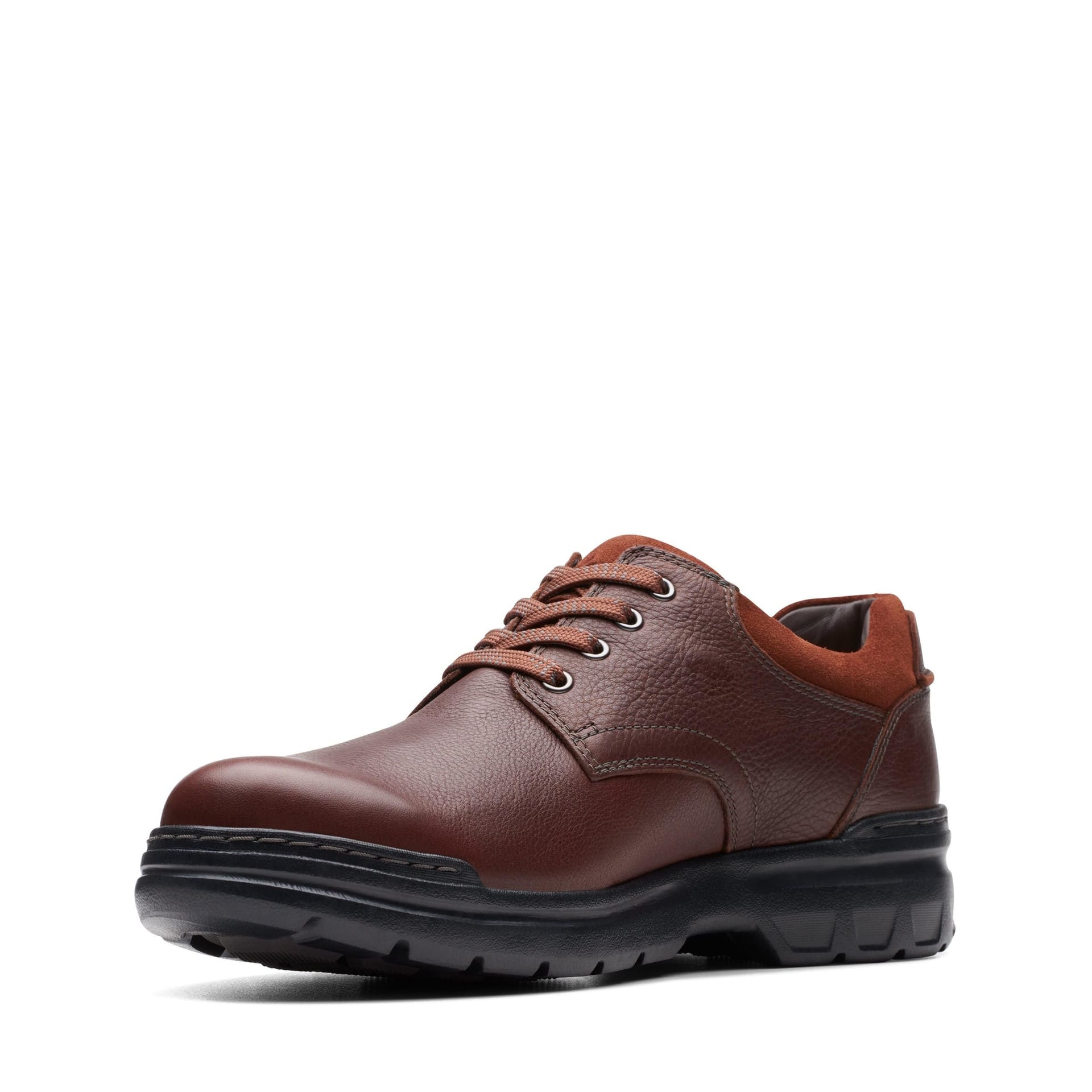 Clarks Clarks Men's Rockie Walk GORE-TEX Dark Tan Leather Derby Shoes in Brown - 4