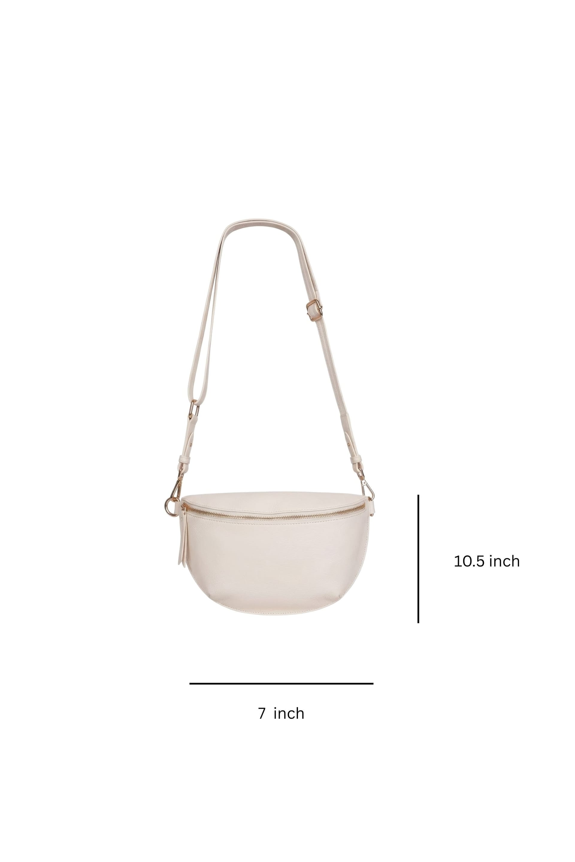 Barneys Originals Barneys Originals Women's Real Leather Cross Body Bag in Ivory - 4