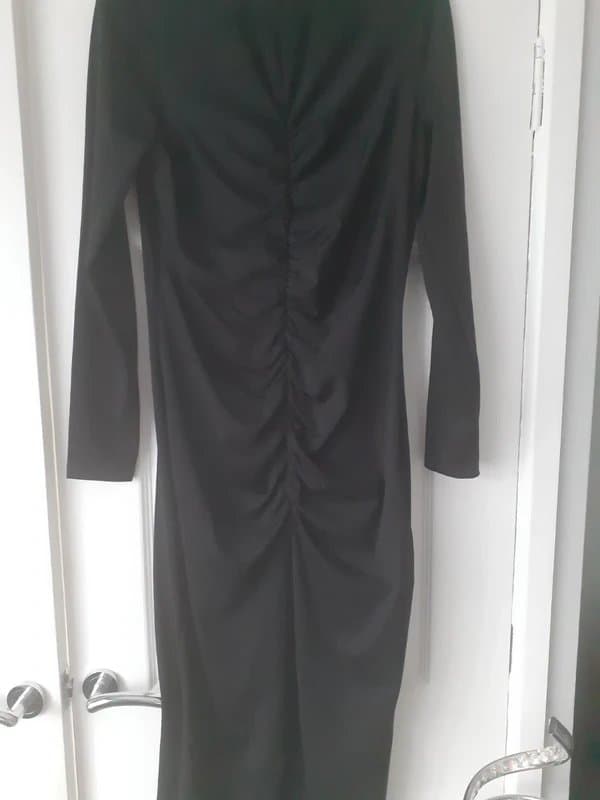 New Look Black midi ruched dress