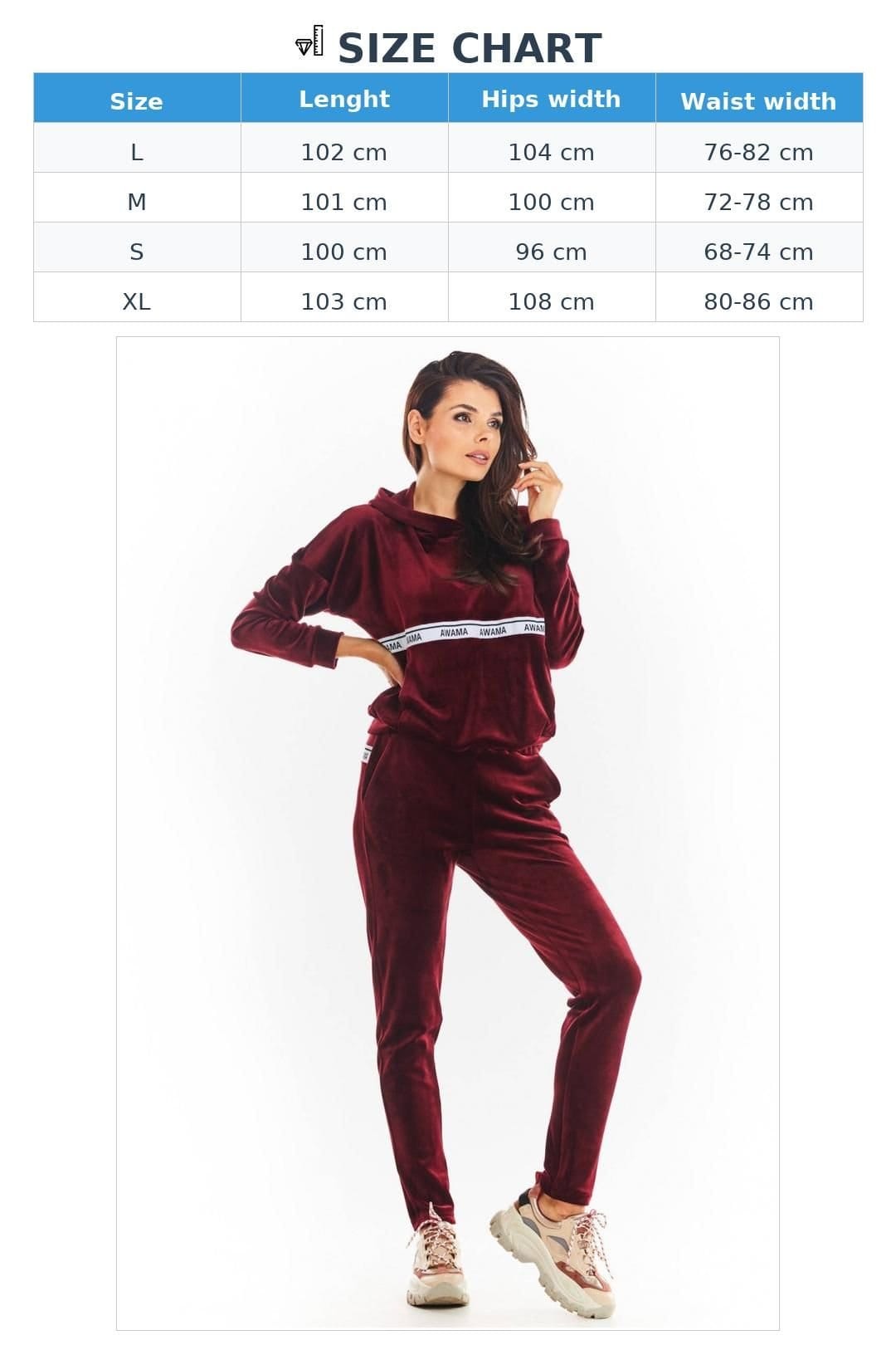 Love Lace Love Lace Women's Velour Tracksuit Trousers with Pockets in Burgundy - 4