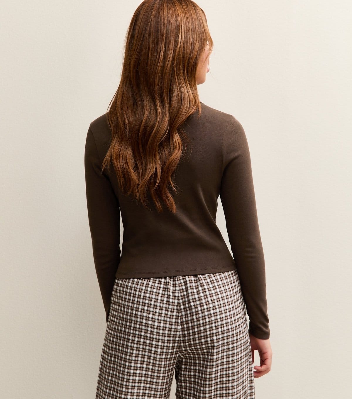 New Look Girls' Dark Brown Button Through Long Sleeve Top New Look - 4