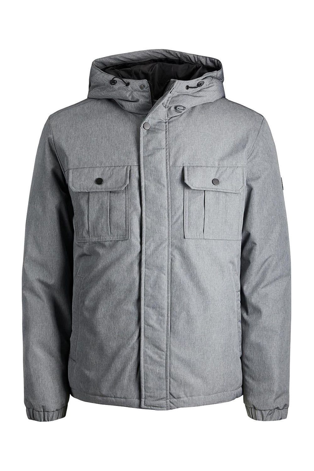 jack & jones Jack & Jones Men's Grey William Light Polyester Coat