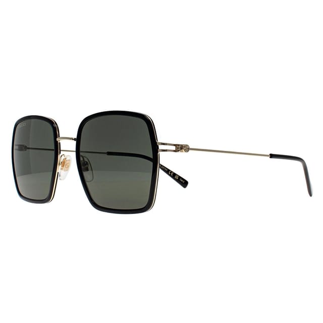 Gucci Gucci Women's Square Black Gold Grey GG1848S - 2