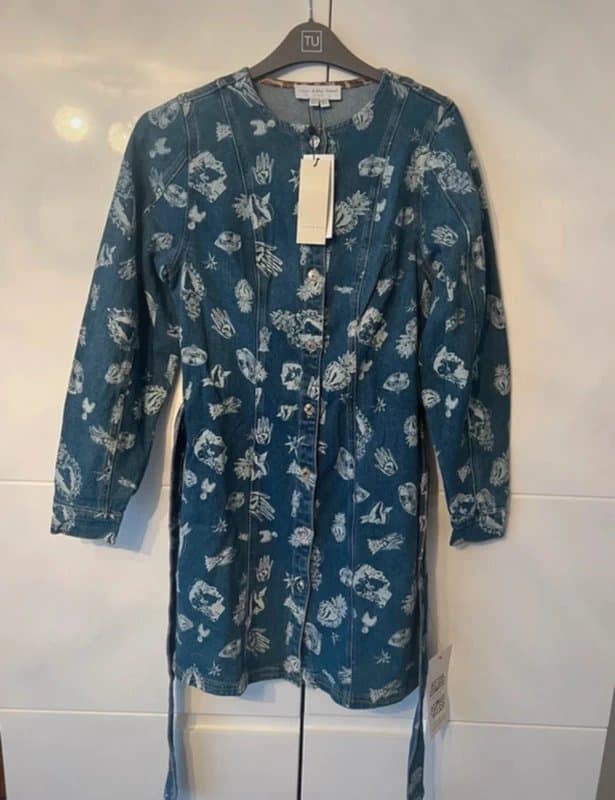 Never Fully Dressed Never fully dressed denim tie up dress