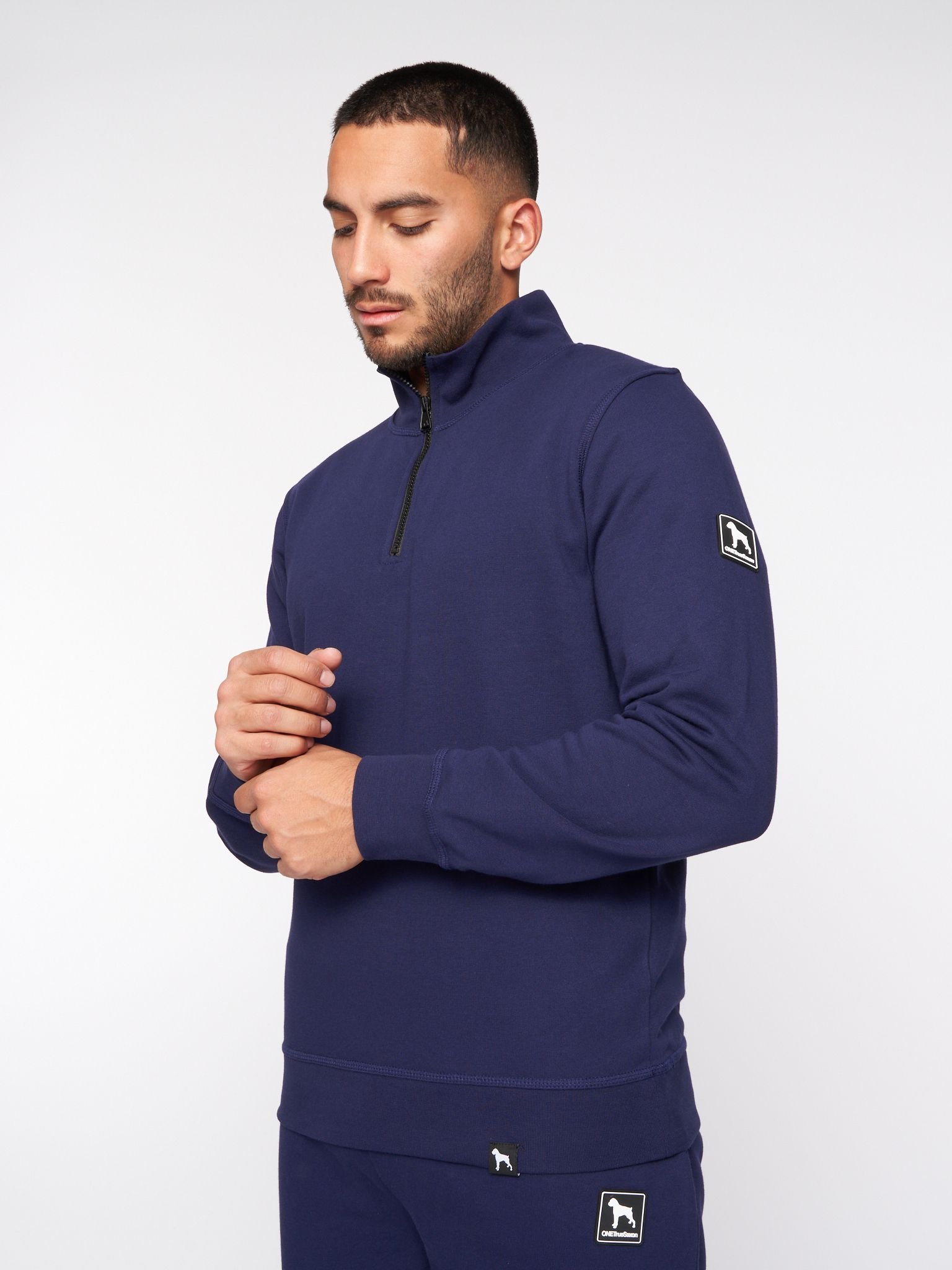 One True Saxon One True Saxon Men's Dexon Zip Hoodie in Navy - 4