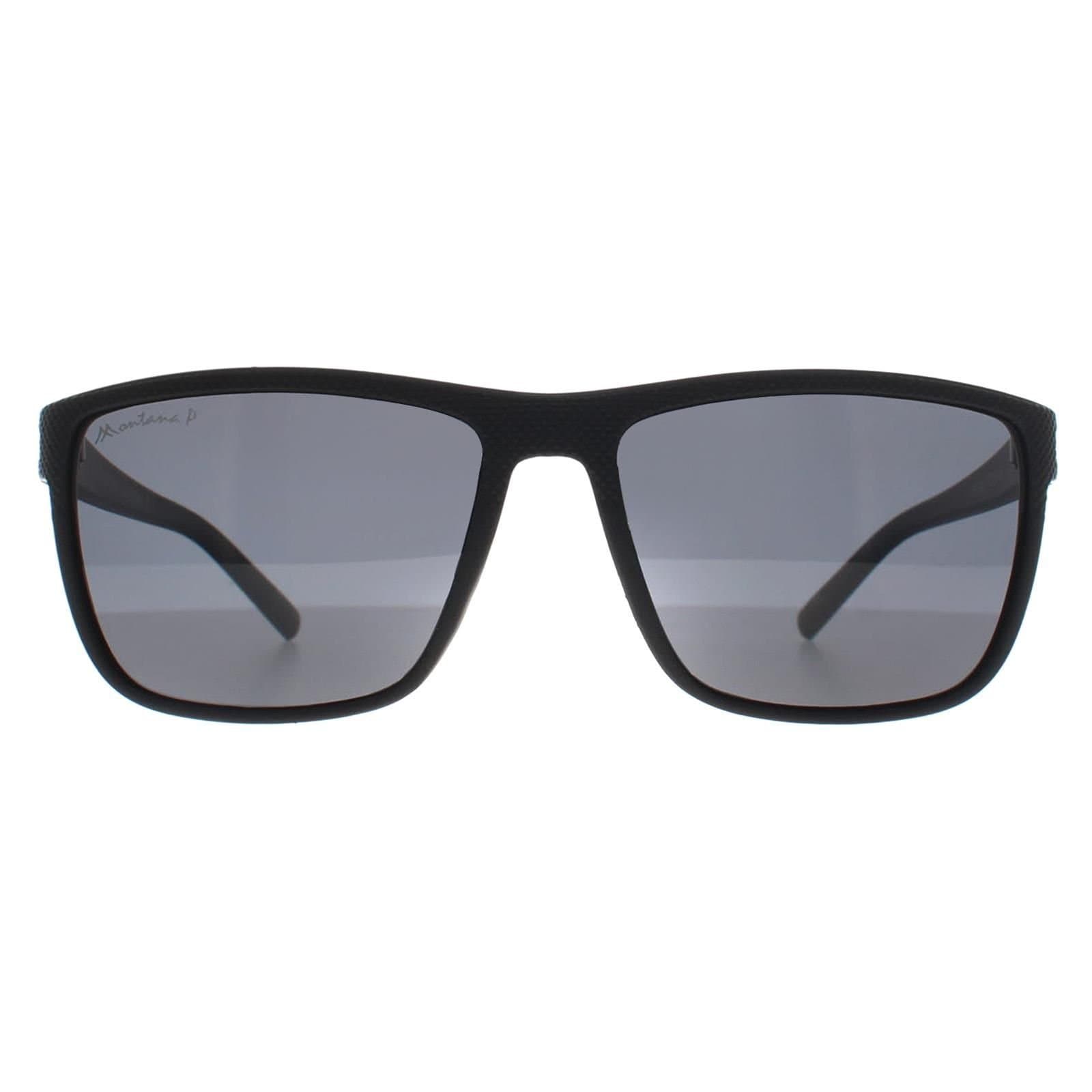 montana montana Men's Rectangle Black Smoke Polarized MP198