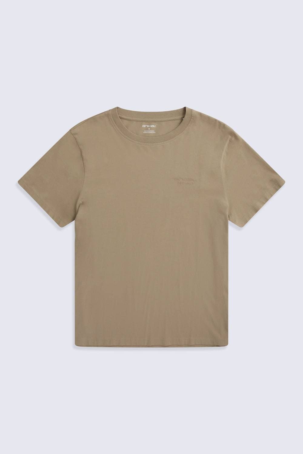 Animal Animal Men's 'Icon' Logo Print Lightweight Cotton Relaxed Fit Casual T-Shirt in Light Beige