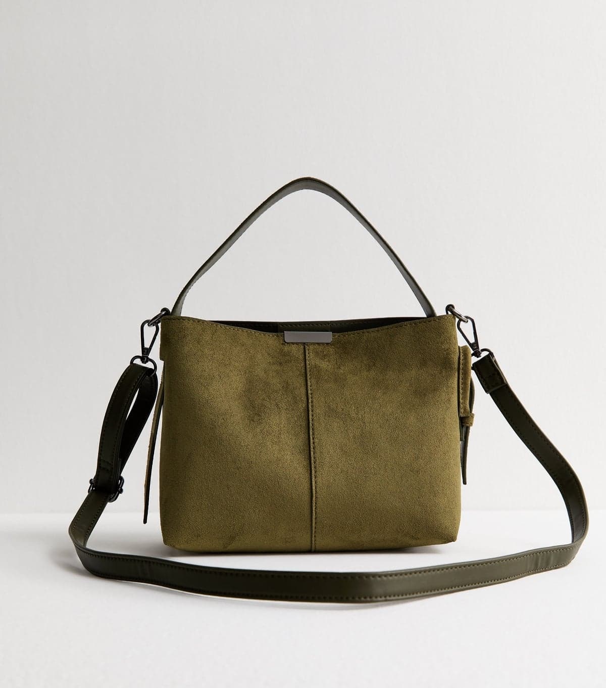 New Look New Look Khaki Faux Suede Bucket Bag