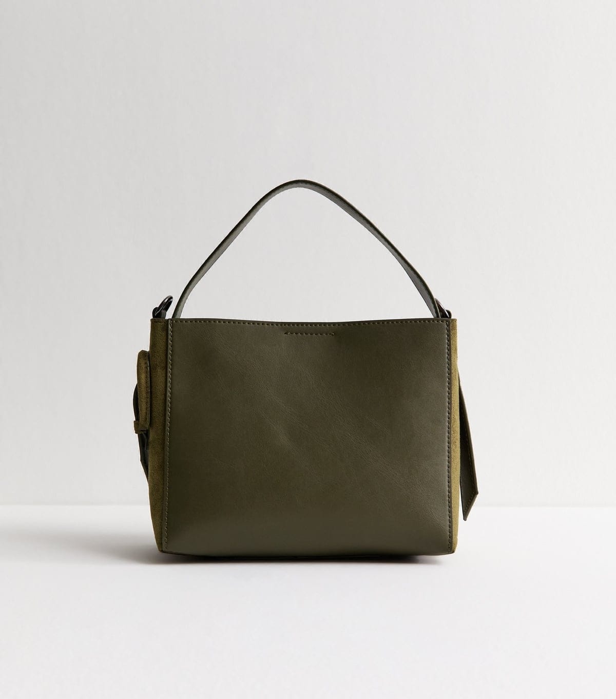 New Look Khaki Faux Suede Bucket Bag New Look - 4