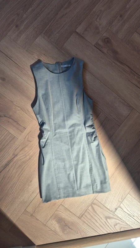 Bershka Mini tailored grey dress holiday outcast polly bershka summer jaded