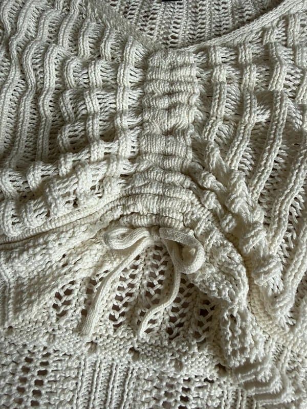 New Look Crochet/knit bolero ruched cover up long sleeve