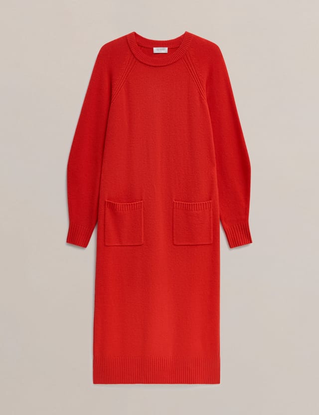 Hobbs London Hobbs London Women's Claudia Knitted Midi Dress in Scarlet - 2