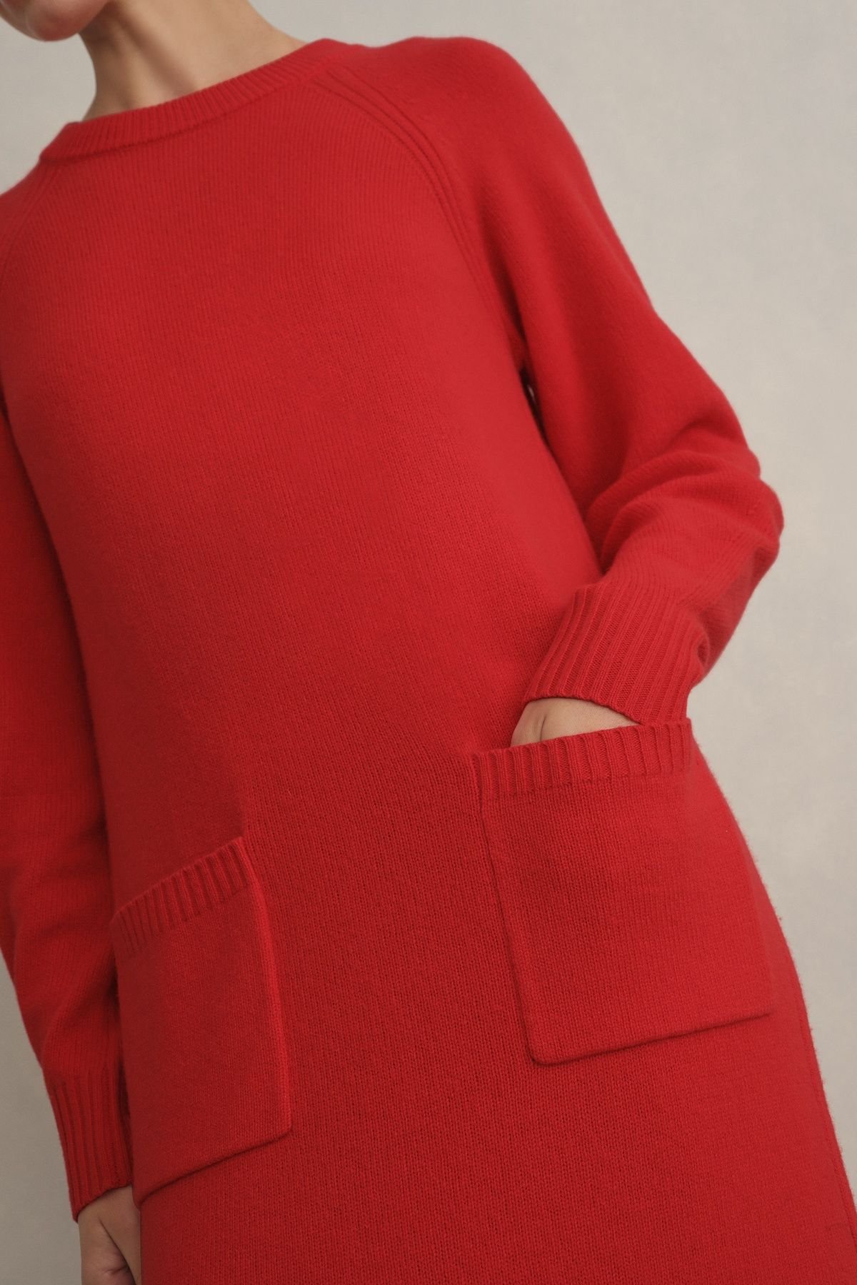 Hobbs London Hobbs London Women's Claudia Knitted Midi Dress in Scarlet - 3