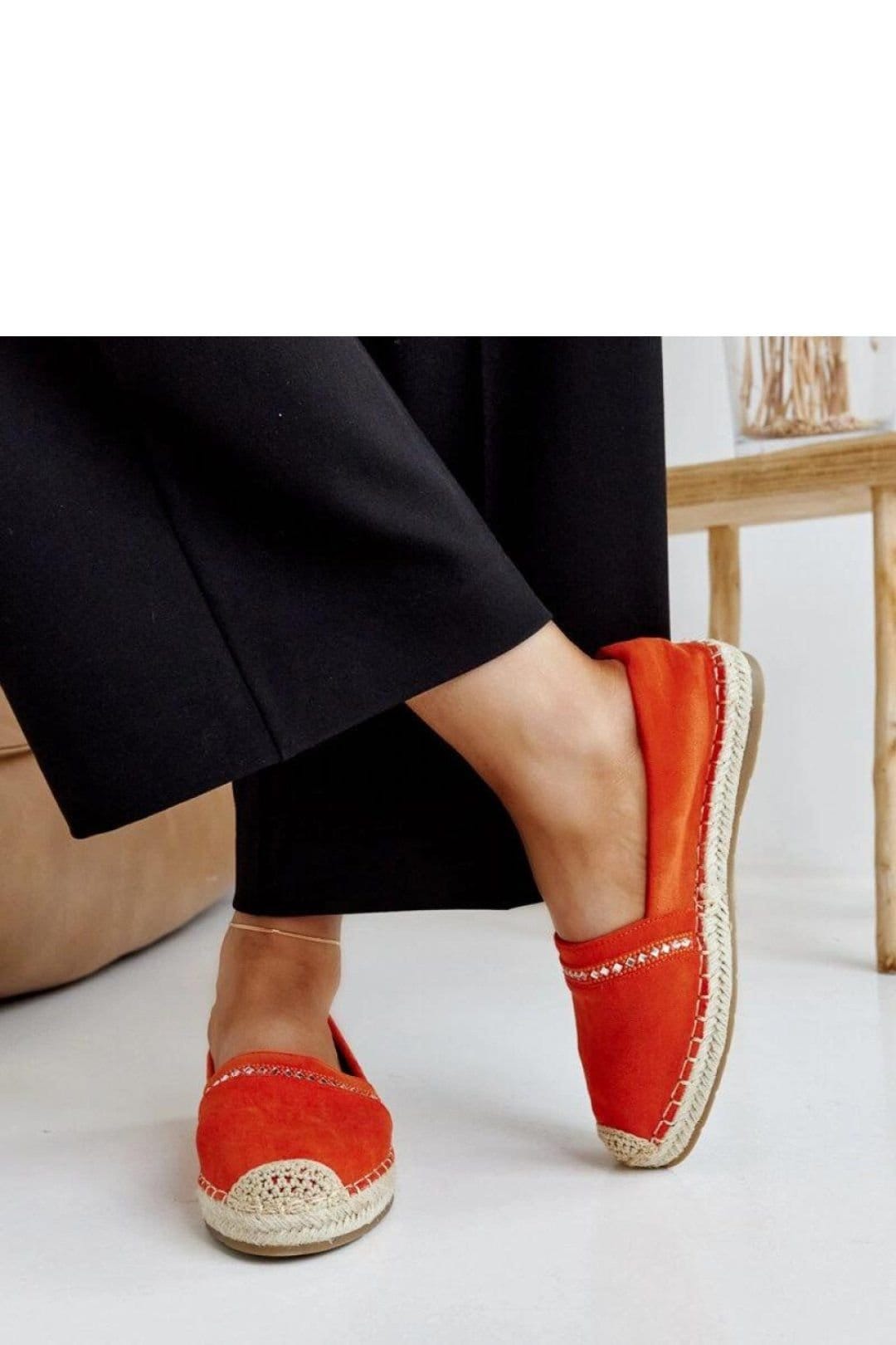 Love Lace Love Lace Women's Espadrille Slip On with Abia Zirconia Brown Rubber Sole in Orange - 4