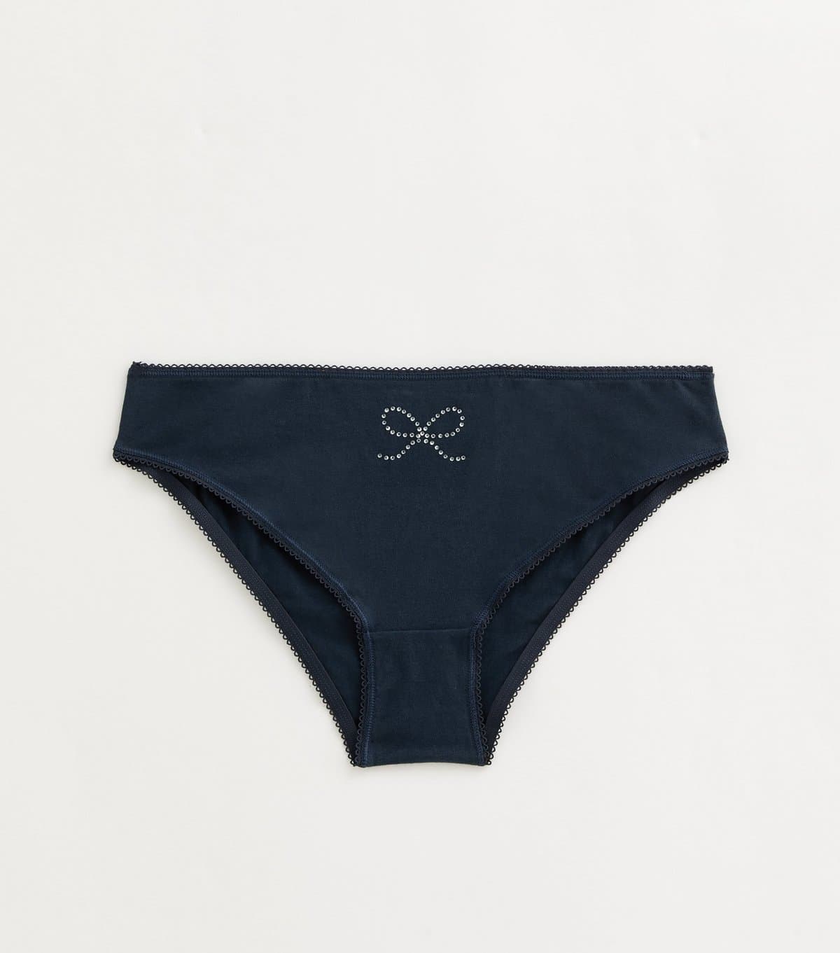 New Look Girls' Navy Embellished Bow Briefs New Look