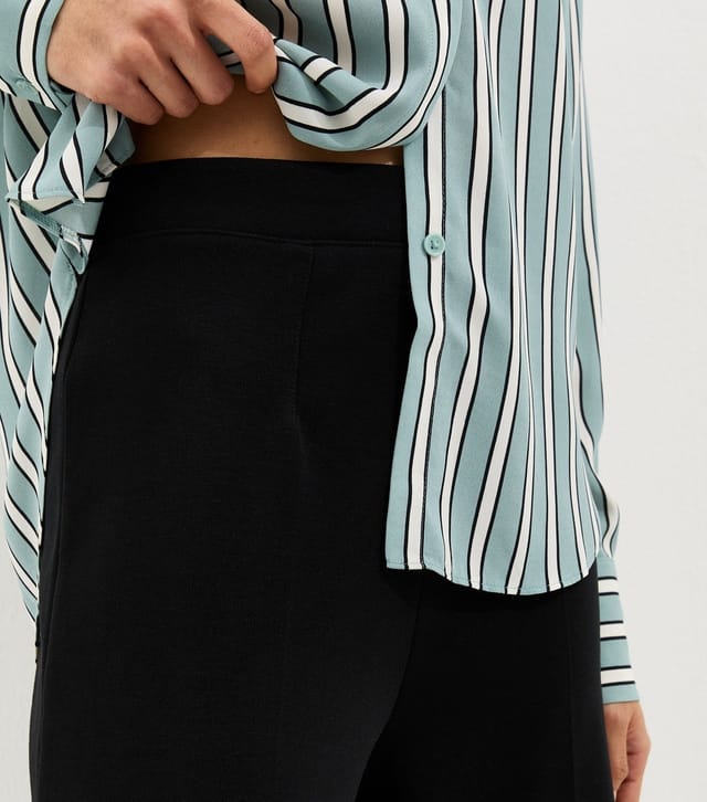 New Look Women's Black Jersey Wide Leg Trousers New Look - 2