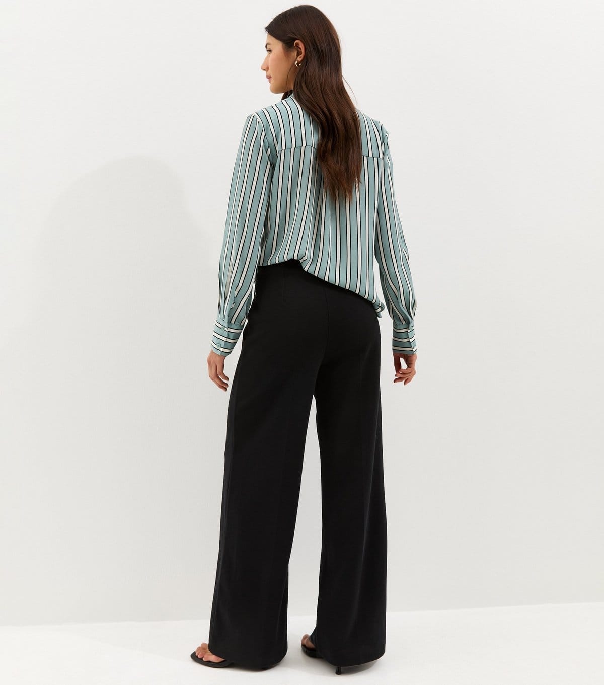 New Look Women's Black Jersey Wide Leg Trousers New Look - 4